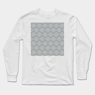 Grey zig zag pattern Long Sleeve T-Shirt